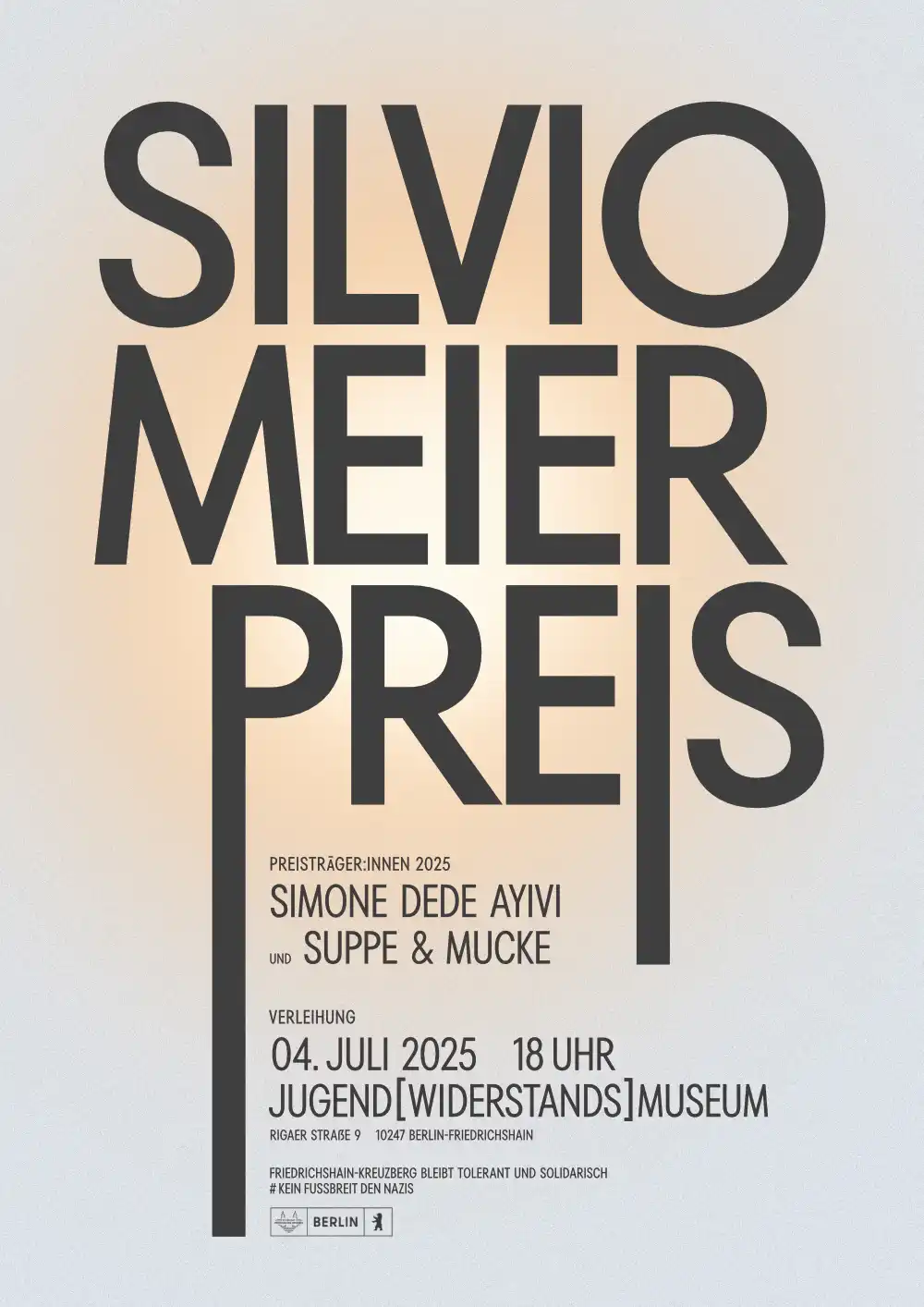 Silvio Meier Preis 2025 Plakat