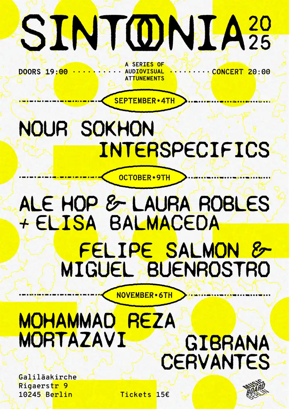 Sintonia Attunement II: Miguel Buenrostro & Felipe Salmon + Agua Dulce + Elisa Balmaceda 2 Sintonía Poster